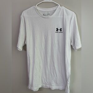 Under Armour Men's White Tee with Black Logo